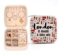 kdxpbpz London Travel Gift London Lover Gifts London City Skyline London Themed Gifts for London Traveller Women Friends Sister London Bachelorette Trip Gift Travel Jewelry Case