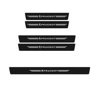 KDYUAN Car Door Sill Protector for Peugeot 308 2021-2023, Car Sill Protectors Strips Kick Plate Cover Sticker Anti Scratch Carbon Fiber Wrap Film Accessories,Black-5PCS