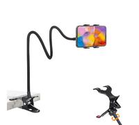 Kdyxvhy Gooseneck Phone Holder for Desk,Clip On Phone Holder for Bed,Flexible Long Arm Lazy Bracket,Cell Phone Stand Mount with Clamp for iPhone 16 Pro Max 15 14 13 X SE Series,for All 4"-7" Cellphone