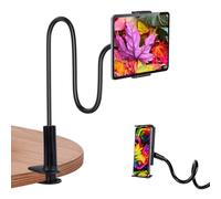Kdyxvhy Gooseneck Tablet Holder for Bed, Tablet Stand Clamp Flexible Long Arm Adjustable Lazy Bracket for Desk Phone Mount, Compatible with iPad mini, for Kindle, for Switch, for All 4" - 9" Devices