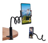 Kdyxvhy Lazy Bracket Gooseneck Tablet Holder for Bed, 360 Flexible Long Arm Adjustable Tablets Stand Clamp for Desk Phone Mount, Compatible with iPad 4" - 10" Tablet Gooseneck Holder Cell Phone Stand