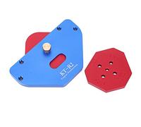 KE - R2 Arc Positioning Template, Woodworking Router Template with 8 Radius Sizes, Semicircular Radius Location Tool for Rounded Corners, Includes Angle Templates for Carpentry Pro
