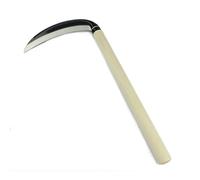 KEAAN Grass Hoe Weeding Tools for Garden Hand Tool Weed Removal Tool - Stainless Steel Blade Very Sharp (Crescent shaped curved blade)