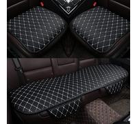 KEAAN Leather Car Seat Cushion Cover for Jaguar F-Pace 2016-2023, Waterproof Car Seat Cushions Pad Front and Rear Car Seat Mat Protector with Non-slip Bottom,E/BLACKBEIGE