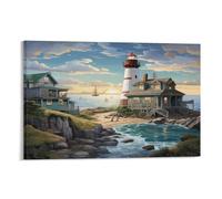 KeAan Lighthouse Print, Canvas Prints,Wall Art for Bedroom & Living Room, Modern Home Decor Print for Special Occasions 16x24inch(40x60cm)