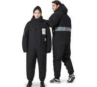 KEAAN MotorcycleJacket Winter One Piece Motorcycle ColdProof Windproof Suit Adults Waterproof Oversuit Cross-country Equipment Men's and Women's Ski Fishing Suit-BLACK||XXXL