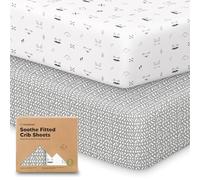 KeaBabies 2-Pack Organic Crib Sheets for Boys, Girls - 52x28 Fitted Crib Mattress Sheet Neutral, Breathable Jersey Cotton Cover for Baby Bed, Toddler Mattress, Soft & Cute Prints (Nordic)