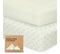 KeaBabies 2-Pack Organic Crib Sheets for Boys, Girls - 52x28 Fitted Crib Mattress Sheet Neutral, Breathable Jersey Cotton Cover for Baby Bed, Toddler Mattress, Soft & Cute Prints (Fleur)