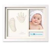 KeaBabies Baby Handprint and Footprint Set - Plaster Cast Hand and Foot for Newborns, Picture Frame, Imprint Set, Baby Gifts Boy, Girl (Alpine White)