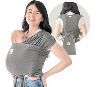 KeaBabies Baby Wraps Carrier, D-Lite Baby Wrap - Easy-Wearing, Adjustable Baby Sling Carrier, Baby Carrier Newborn to Toddler, Infant Baby Carrier Wrap Holder, Ring Sling Baby Carrier (Graphite)