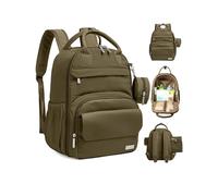 KeaBabies Diaper Bag Backpack, Travel Diaper Back Packs (Dark Olive, Jumbo)