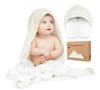 KeaBabies Organic Baby Bath Hooded Towel - Large Bamboo Baby Towels - 500GSM Bamboo Baby Towel - Shower Towels With Hood For Boys, Girls - Baby Towel Set For Newborn, Infant, Toddlers, Kids (Rainbow)