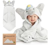 KeaBabies Organic Baby Towel with Hood for Girls, Boys - Soft, Absorbent, 100% Cotton Hooded Baby Towels for Newborns, Infants, Large Hooded Bath Towels for Babies, Kids, Toddler 1-3 (Ethan)