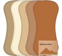 KeaBabies Organic Burp Cloths for Baby Boys and Girls - 5-Pack Super Absorbent, Terracotta