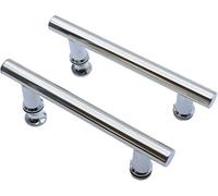 KEABATH Shower Door Handle 2 Pack Shower Door Pull Handle Replacement 145mm Hole to Hole Stainless Steel Glass Door Handle with Plastic knobs