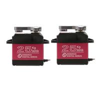 KEAcvise 2-Pack high Torque Metal Gear Digital servo Motor 25kg 0.13s 6.8v for 1/8 1/10 rc Cars Like trx4m servo and scx24 servo with 180-degree Control Angle Compatible with mg996r servo