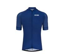 Keada Essential Short Sleeved Cycling Jersey - Short Sleeve Cycling Jersey Men - Mens Short Sleeve Cycling Jersey - Mens Bicycle Winter Thermal Cycling (UK, Alpha, XL, Regular, Regular, Navy)