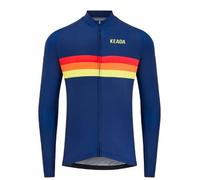 Keada Sunrise Men's Long Sleeved Jersey - Anti-Bacterial, Anti-UV Cycling Jersey Men - Road Cycling Jersey - Breathable, Quick Dry Mens Cycling Jersey (UK, Alpha, L, Regular, Regular, Sunrise)