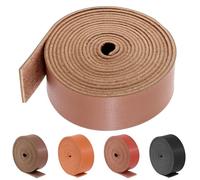 Keadic 1 Inch Wide Faux Flat Leather Strap, 78 Inches Long Tooling Leather Sheets Strips for Stamping Handbag Wallet DIY Leathercraft Projects (Bourbon Brown)