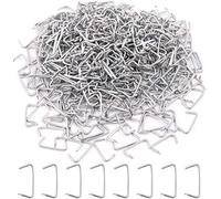 Keadic 1000Pcs 3/4" Galvanized Hog Rings Assortment Kit, Professional Upholstery Hog Rings Installation Kit fo Upholstery, Bungee Shock, Meat & Sausage Casings, Animal Pet Cages