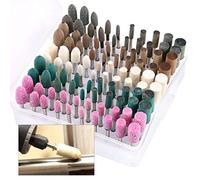 Keadic 100Pcs Rotary Grinding Stone Bits Set - Felt Polishing Buffing Wheel for Dremel Rotary Tool, Shank Abrasive Mounted Stone Grinding Bits Set for Polishing