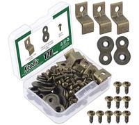 Keadic 101Pcs Heavy Duty Table Top Fasteners with Screws, Figure 8 Tabletop Connector Bracket and Z Desktop Clips for Wood Furniture (Bronze)