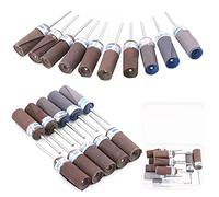 Keadic 10Pcs Aluminum Oxide Abrasive Sanding Drums Sleeves Assortment 180 to 2000 Grits Drum Sandpaper Rotary Accessories for Metals Plastic Wood Rubber Sanding Deburring Blending Polishing