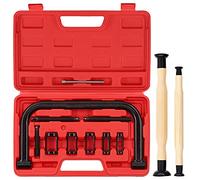 Keadic 12 Pcs Auto Valve Spring Compressor C Clamp Tool Service Kit and Valve Grinding Lapping Stick Tool Set for Car, Motorcycle,Small Engine Vehicle Equipment