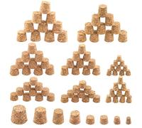 Keadic 120 Pcs 8 Sizes Wooden Tapered Cork Plug Assortment Set Soft Wood Wine Bottle Corks Stoppers Replacement for Wine And Beer