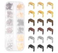 Keadic 120Pcs Leather Staples, 6 Colors Leather Belt Loops Fastener Rectangle Metal Leather Staples for Belt Clip Keeper Leathercraft