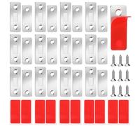 Keadic 12Pcs Cabinet Magnetic Catch Set, Stainless Steel Ultra Thin Drawer Closing Magnet Adhesive Closures for Kitchen Sliding Door Closet Cupboard