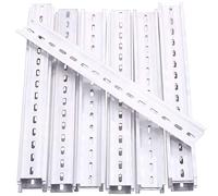 Keadic 15Pcs DIN Rail Slotted Aluminum, Top Hat Slotted DIN Rail Assortment Kit, 12 Inches Long 35mm Wide 7.5mm High