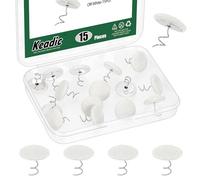 Keadic 15Pcs Fabric Covered Button Twist Pins Upholstery Twist Pins Sofa Cover for Sofa Slipcovers Armrest Covers(Off-White)