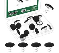 Keadic 15Pcs Fabric Covered Button Twist Pins Upholstery Twist Pins Sofa Cover for Sofa Slipcovers Armrest Covers(Black)