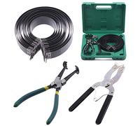 Keadic 16 Pcs Automotive Engine Piston Ring Compressor Tool Set Contains Compressor Pliers, Piston Installer Pliers and 2.4" to 5.7" 14 Bands Compression Ratchet for Auto Car Truck Engine