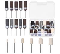 Keadic 16Pcs 180 to 2000 Grits Aluminum Oxide Abrasive Sanding Drums Sleeves Assortment with Mini Wool Buffering Wheels for Sanding Deburring Blending Polishing Metals Plastic Wood