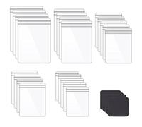 Keadic 190Pcs 5 Sizes PVC Clear Jewelry Bags with Anti Oxidation Paper, Resealable Self Seal Zipper Poly Lock Baggies Storage Pouch for Packaging Earring Jewelry Supplies