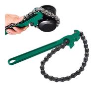 Keadic 1Pc 9 Inches Heavy-Duty Ratcheting Chain Wrench, Adjustable Oil Filter Chain Wrench Pliers, Multi-Purpose Pipe Fittings Spanner Fit Max 5 Inch Diameter for Truck & Car