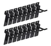 Keadic 20 Piece 2 Inch Black Slatwall Hooks Heavy Duty Slat Wall Pegboard Gridwall Hanging Brackets for Garage Retail Shop Storage Organisation