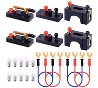 Keadic 20Pcs Physics Electronic Science Experiment Kit Includes Single Pole Single Throw Switches, D Battery Holder, DIY Practice Circuits Experiment Parallel Series Circuit for Learning Starter