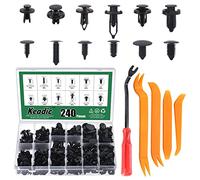 Keadic 240Pcs Car Retainer Clips Assortment Set 12 Most Popular Sizes Nylon Bumper Push Pin Rivets Auto Door Trim Panel Trim Fender Clips Fasteners Compatible with GM