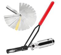 Keadic 2Pcs Valve Adjustment Tool with Angled Feeler Gauge, Slotted Valve Adjusting Stud Jam Nut Valve Adjustment Tool, Feeler Gauge,Valve Lash Adjustment Tool for Cars