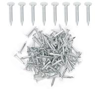 Keadic 300Pcs 1-1/4" Galvanized Roofing Felt Nails Bulk Set, 30mm Broad Head Pins House Hardware Nail for Roofing Felt Insulation Film Foam Board Asphalt Singles Fastening