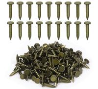 Keadic 300Pcs 3/4" Steel Roofing Felt Nails Bulk Set, 20mm Broad Head Pins House Hardware Nail for Roofing Felt Insulation Film Foam Board Fastening