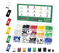 Keadic 300PCS Mixed Jumper Caps Assortment Kits 1.27MM 2.54MM 2.0MM Short Circuit Cap Mini Micro Jumper Circuit Board Jumper Cap for Electronic Technology Arduino DIY