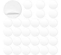 Keadic 30Pcs Acrylic Keychain Blanks, Round Sheets with Holes Clear Acrylic Ornament Blanks Round Blank Discs with Hole Acrylic Circle Clear Blank Discs with Hole for DIY Craft(100mm)