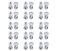 Keadic 30Pcs M4*20 Jack Nut Set, Nutserts Jacknut Srew Anchor Threaded Insert Petal Nuts Rivnut Blind for Plastic Hardboard Polywood Pressboard