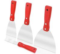 Keadic 4 Sizes Putty Knife Scrapers Assortment Set, 1.5” 3” 4” 5” Stainless Steel Spackle Knife Taping Knives for Scraping Paint, Spreading Drywall Spackle Mud Wallpaper
