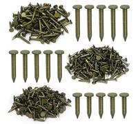 Keadic 400Pcs 3/4" 1" 1-1/4" Steel Roofing Felt Nails Assortment Set, 20/25/30mm Broad Head Pins House Hardware Nail for Roofing Felt Insulation Film Foam Board Fastening (3/4" & 1" & 1-1/4")