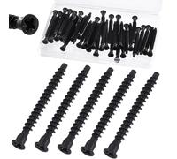 Keadic 40Pcs HighPoint Confirmat Screws, Flat Head Countersunk Screws, Black Zinc Plated Furniture Contecting Screw for Industrial and Scientific, M7 x 70mm
